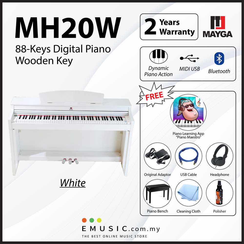 MAYGA MH-20W New 88-Key Digital Piano with Wooden Key Bluetooth Function and Powerful Recording and Playback System MH-20W - Image 2