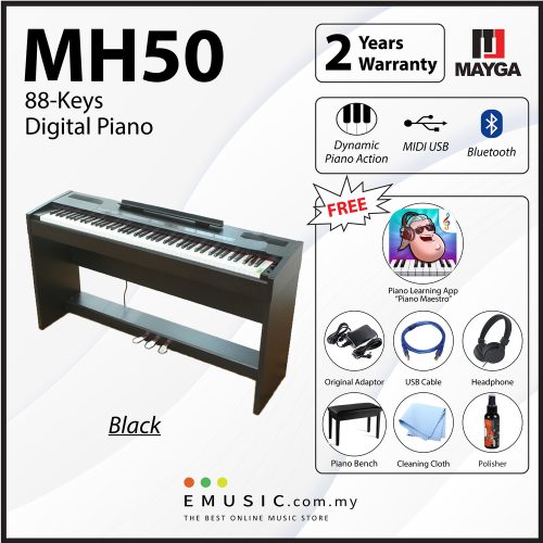 MAYGA MH-50 New 88-Key Digital Keyboard with Bluetooth Function and Powerful Recording and Playback System MH-50