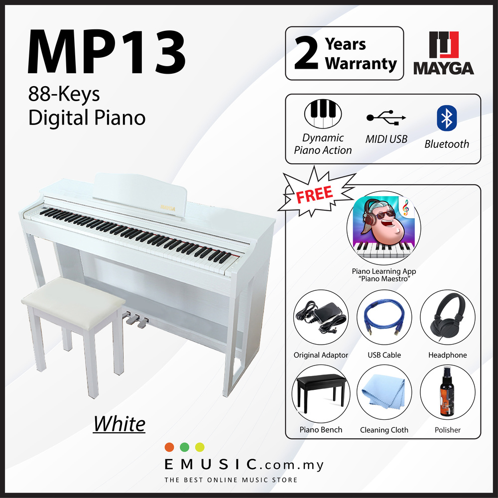 MAYGA MP-13 New 88-Key Digital Piano with Bluetooth Function and Powerful Recording and Playback System MP-13 - Image 2