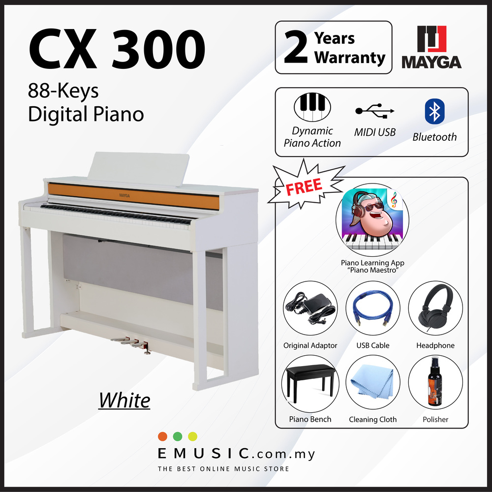 MAYGA CX-300 New 88-Key Digital Piano with Bluetooth Function and Powerful Recording and Playback System CX300 - Image 2