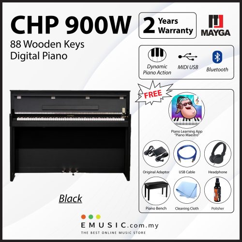 MAYGA CHP-900W New 88-Key Digital Piano with Bluetooth Function and Powerful Recording and Playback System CHP900W